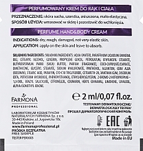 Perfumed Hand & Body Cream - Farmona Professional Perfume Hand&Body Cream Glamour (sample) — photo N2