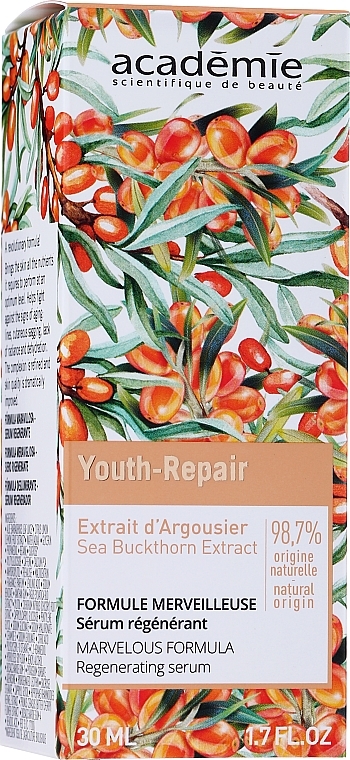 Regenerating Sea Buckthorn Face Serum - Academie Youth Repair Regenerating Serum — photo N8