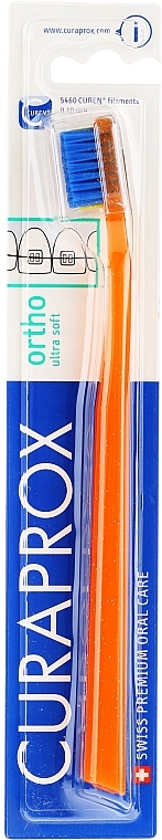 Toothbrush, orange-blue - Curaprox CS 5460 Ultra Soft Ortho — photo N1