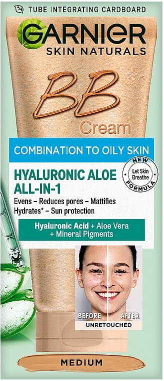 BB Cream for Oily & Combination Skin - Garnier Hyaluronic Aloe All-In-1 — photo N13