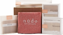 Set - Nudo Nature Made Bamboo Essentials (cotton buds/200pcs + h/brush/1pc + n/brush/1pc + toothbrush/1pc + bag/1pc) — photo N1