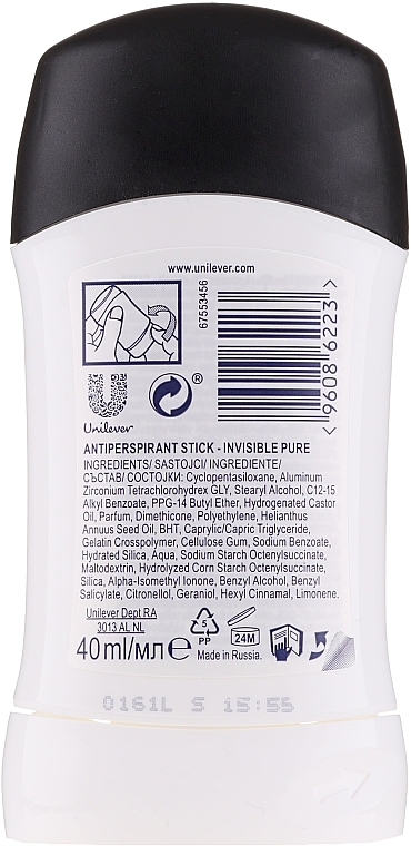 Women Deodorant Stick "Invisible Pure" - Rexona MotionSense Woman — photo N7