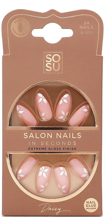 False Nail Set - Sosu by SJ Salon Nails In Seconds Daisy — photo N1