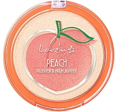 Fragrances, Perfumes, Cosmetics Face Palette - Lovely Peach Blusher And Highlighter