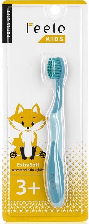 Kids Toothbrush, 3+ years, blue - Feelo Kids Extrasoft — photo N1