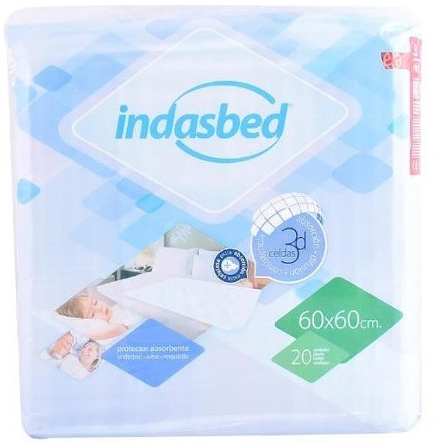 Sanitary Sheets 60x60 cm, 20 pcs. - Indasec Indasbed Absorbent Protector — photo N1