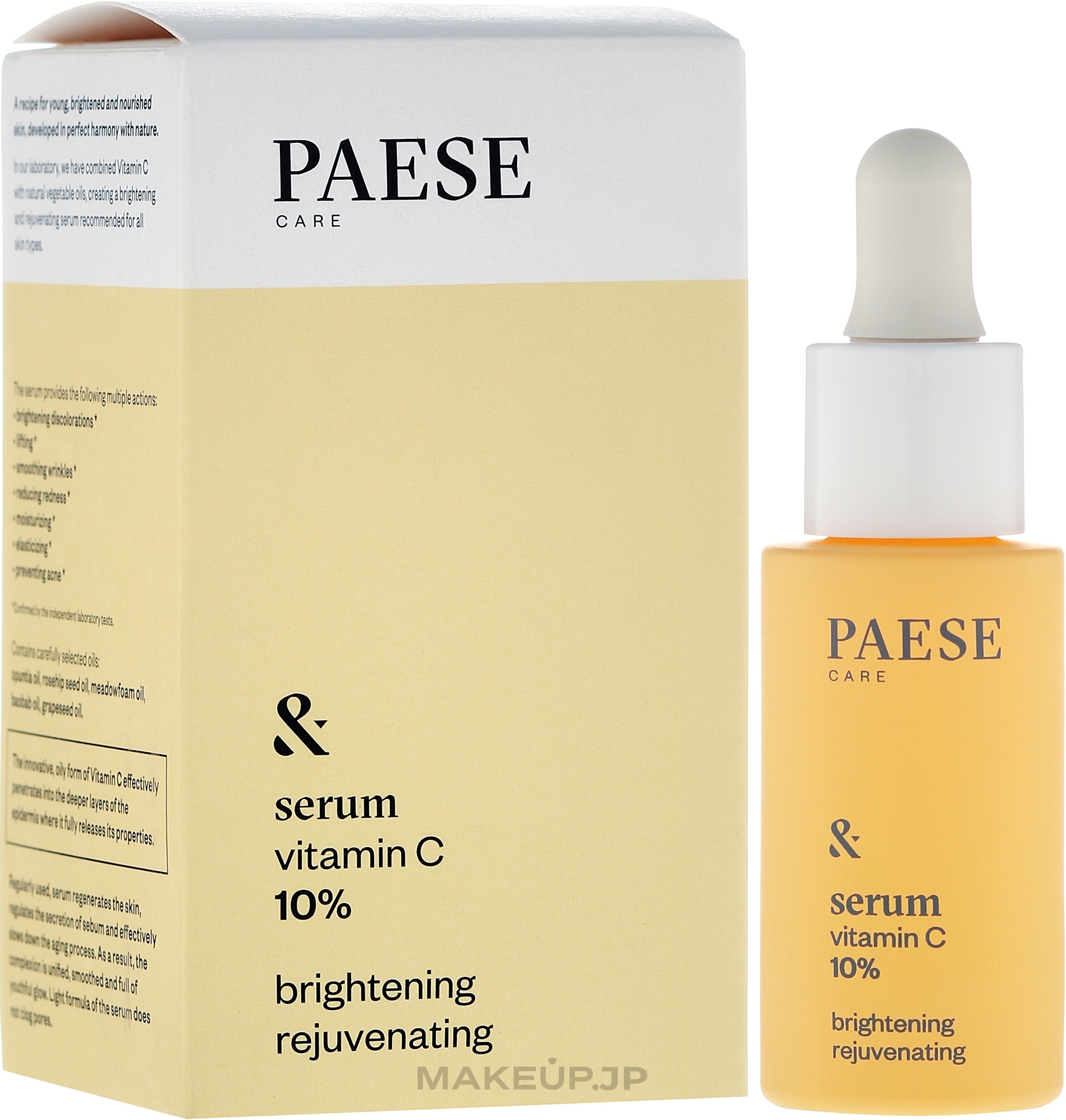 Face Serum with 10% Vitamin C - Paese Vitamin C Brightening Rejuvenating Serum — photo 15 ml