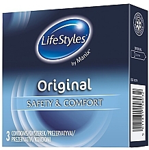 Condoms, 3 pcs - LifeStyles Original — photo N1