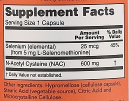 Dietary Supplement "NAC", 600mg - Now Foods NAC Veg Capsules — photo N5