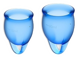 Fragrances, Perfumes, Cosmetics Menstrual Cup Set, dark blue - Satisfyer Feel Confident Menstrual Cups Dark Blue