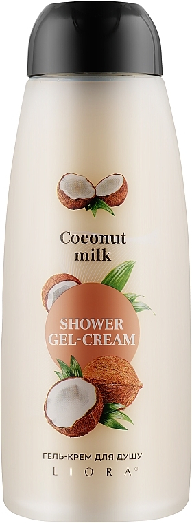 Shower Gel Cream "Coconut Milk" - Liora Coconut Milk Shower Gel-Cream — photo N12