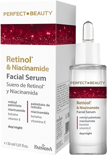 Moisturizing Anti-Wrinkle Day & Night Serum with Retinol & Niacinamide - Farmona Perfect Beauty Retinol & Niacinamide Facial Serum — photo N1