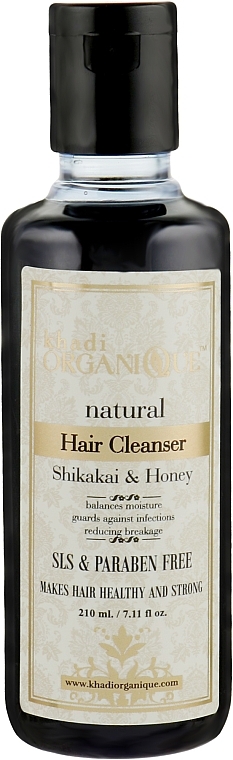 Natural Herbal Ayurvedic Shampoo "Shikakai & Honey", sulfate-free - Khadi Organique Shikakai Honey Hair Cleanser — photo N3
