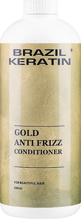 Keratin Conditioner for Damaged Hair - Brazil Keratin Anti Frizz Gold Conditioner — photo N3