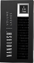 False Eyelashes D, 0.10 (11 mm) - Nanolash Volume Lashes — photo N7