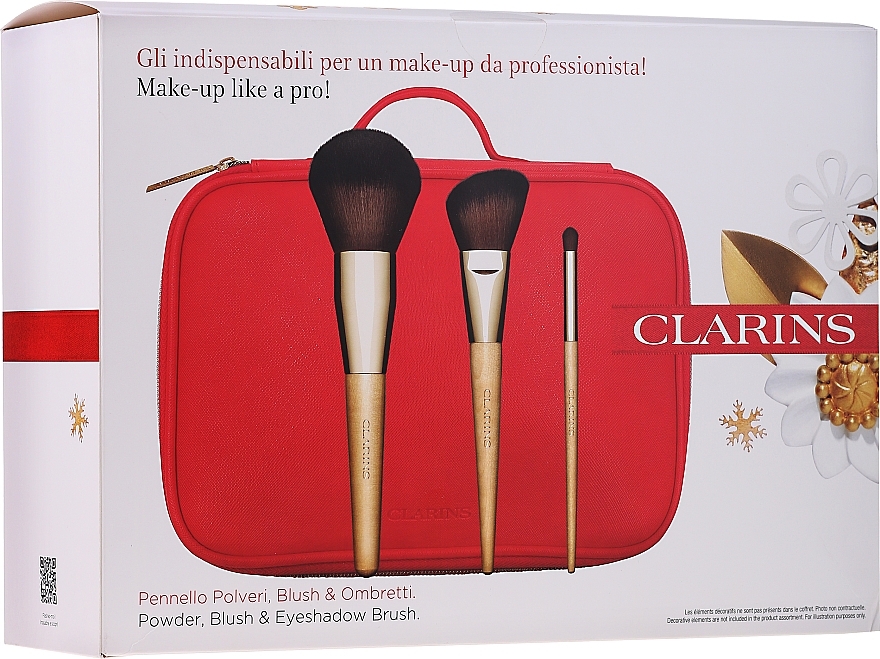 Makeup Brush Set - Clarins (brush/3pcs + bag) — photo N12