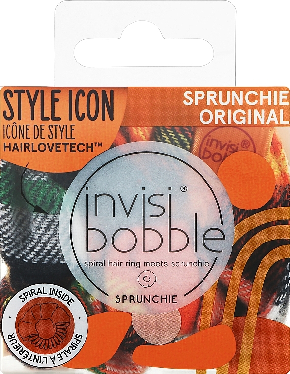 Hair Ring Bracelet - Invisibobble Sprunchie Fall in Love Channel the Flannel — photo N1