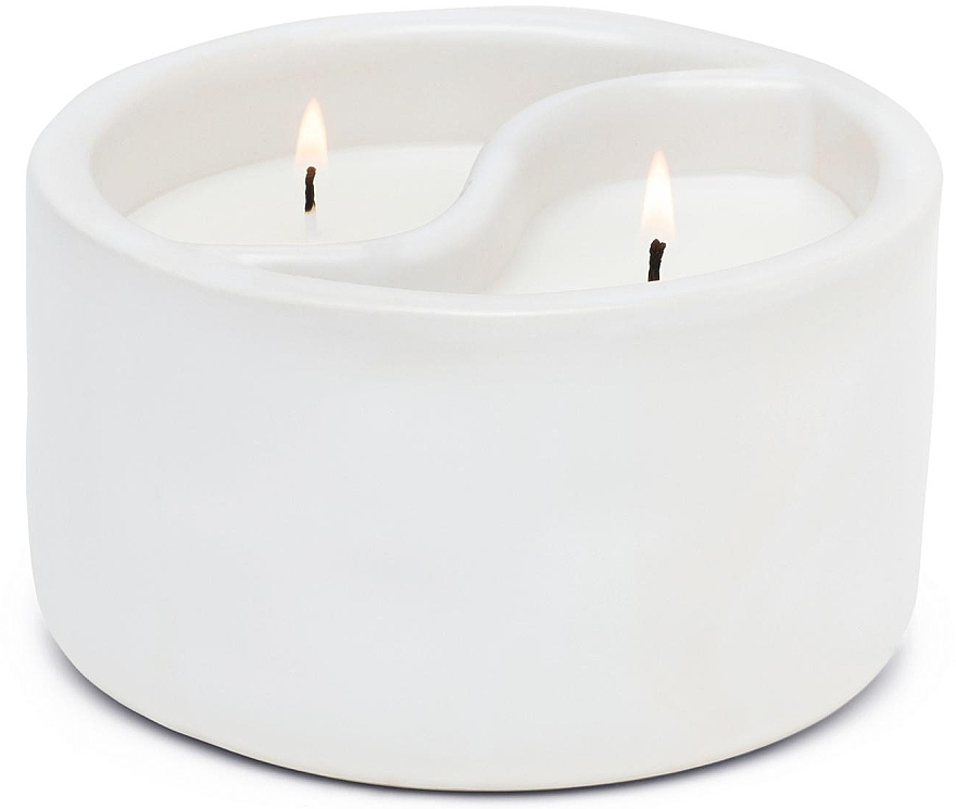 Paddywax Yin Yang White Black Salt Teakwood - Scented Candle — photo N1