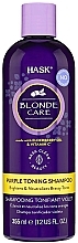 Sulfate-Free Tinted Shampoo for Blonde Hair - Hask Blonde Care Purple Toning Shampoo — photo N2