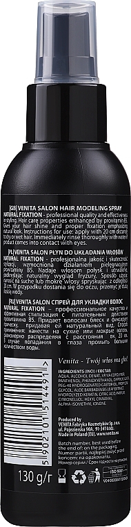 Hair Spray - Venita Salon Professional Hair Modeling Spray — photo N11
