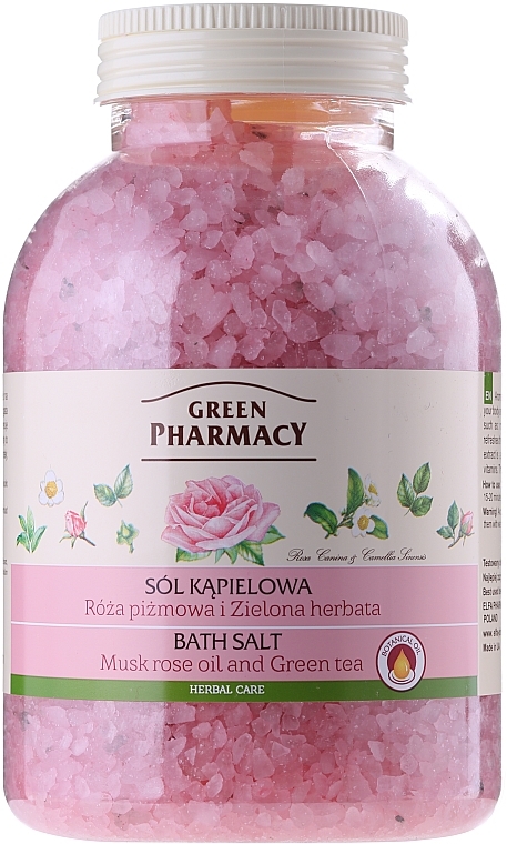 Bath Salt "Musk Rose and Green Tea" - Green Pharmacy — photo N1