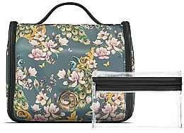 Fragrances, Perfumes, Cosmetics Makeup Bag - Gillian Jones Organizer Cosmeticbag With Hangup Function Green Flowerprint