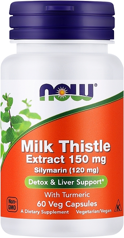 Silymarin Milk Thistle Extract with Turmeric - Now Foods Silymarin Milk Thistle Extract With Turmeric — photo N1