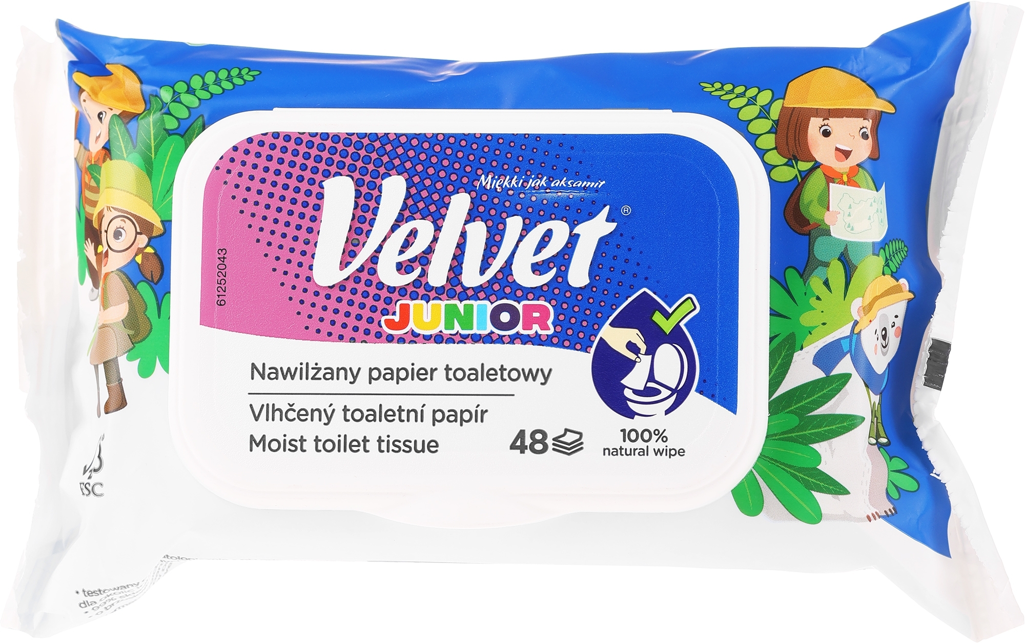 Moist Toilet Tissue for Kids - Velvet Moist Toilet Tissue Junior — photo 48 pcs.