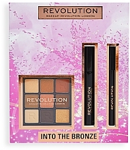 Set, 3 products - Makeup Revolution Into The Bronze Eye Set Gift Set — photo N1