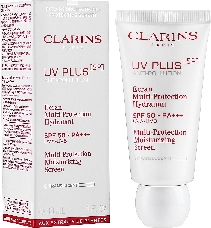 Moisturizing Protective Face Fluid - Clarins Uv Plus [5p] Multi-protection Moisturizing Screen SPF 50-PA+++ — photo N1
