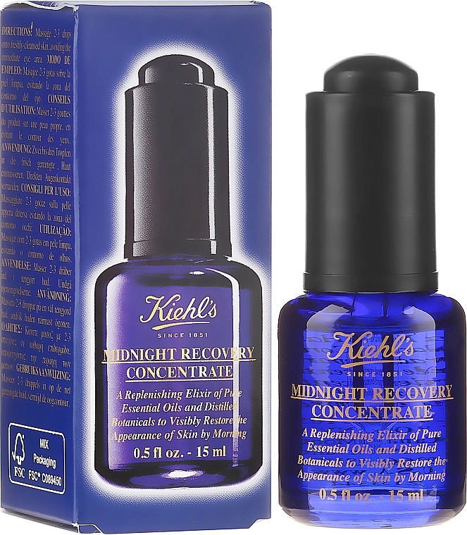 Repair Night Face Concentrate - Kiehl`s Midnight Recovery Concentrate — photo N1