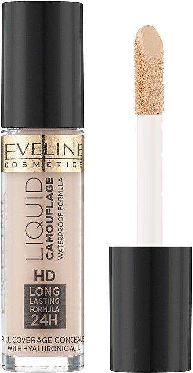 Face Corrector - Eveline Cosmetics Liquid Camouflage HD Long Lasting Formula 24h — photo N1