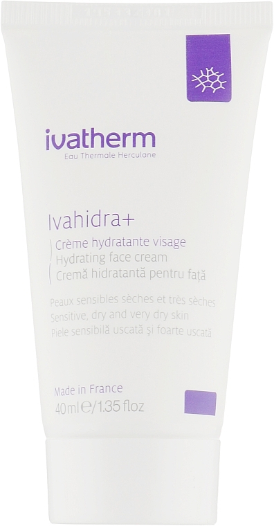 Moisturizing Face Cream for Sensitive, Dry & Extra Dry Skin - Ivatherm Ivahidra+ Hydrating Face Cream — photo N2