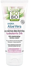 Fragrances, Perfumes, Cosmetics Hypoallergenic Moisturizing Cream - So'Bio Etic Hydra Aloe Vera Family Hypoallergenic Moisturiser