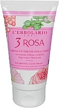 Fragrances, Perfumes, Cosmetics Nourishing Hand Cream '3 Roses' - L'Erbolario 3 Rosa Hand Cream