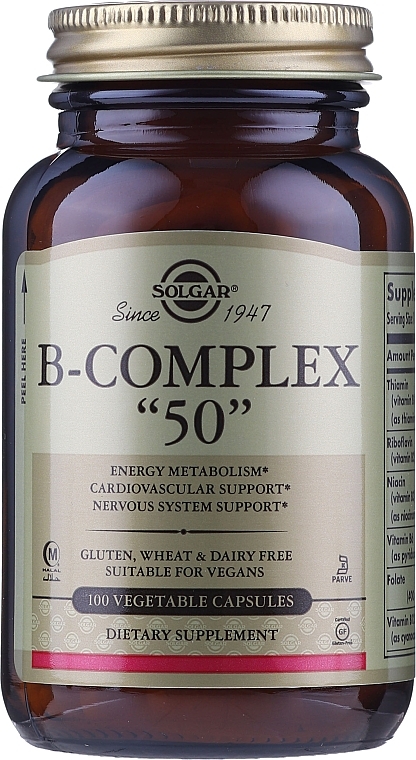 Vitamin B Complex - Solgar B-Complex "50" — photo N5