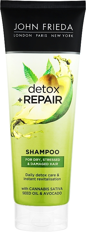 Cleansing and Hair Restoration Shampoo - John Frieda Detox & Repair Shampoo (tuba) — photo N1