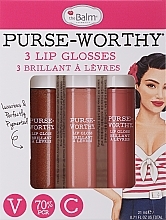 Fragrances, Perfumes, Cosmetics Lip Gloss Set - theBalm Purse-Worthy 3 Lip Glosses (lip/gloss/3x7ml)