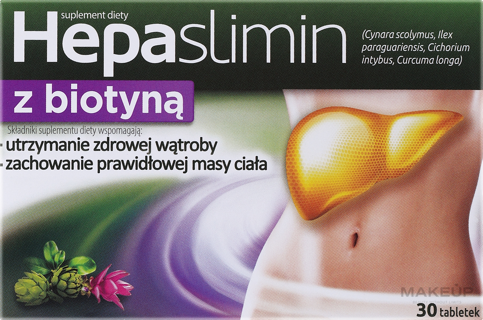 Dietary Supplement "Hepaslimin with Biotin" - Aflofarm Hepaslimin With Biotin — photo 30 szt.