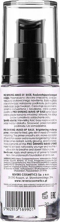 Brightening Makeup Base - Revers Pro Shining Make-Up Base — photo N2