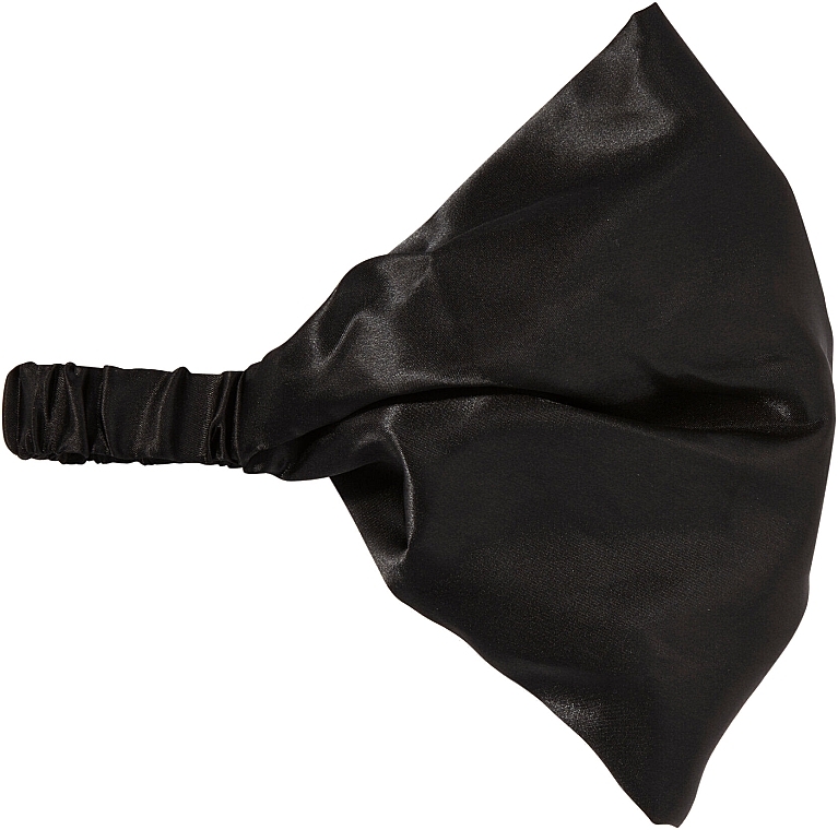 Headband, black - Revolution Haircare Satin Headband Black — photo N1
