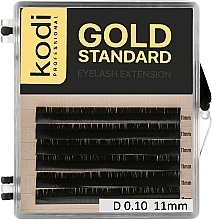 Fragrances, Perfumes, Cosmetics False Lashes Gold Standart D 0.10 (6 rows: 11 mm) - Kodi Professional