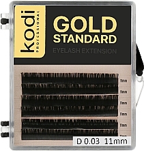 Fragrances, Perfumes, Cosmetics Gold Standard D 0.03 False Eyelashes (6 rows: 11 mm) - Kodi Professional