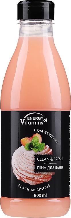Peach Foam Bath Shake - Vkusnyye Sekrety Energy of Vitamins — photo N1