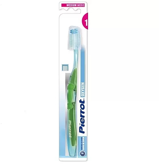 Medium Toothbrush, green - Pierrot Oxygen Medium Toothbrush — photo N3