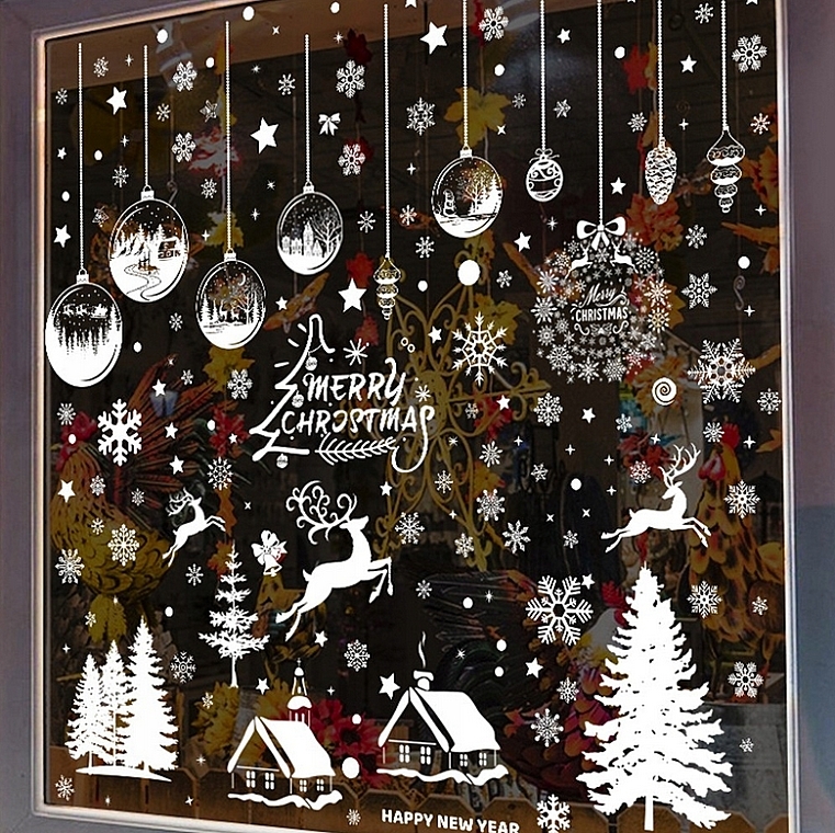 Christmas Window Decorations NKD07 - Ecarla — photo N1