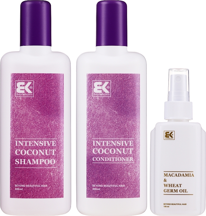 Set - Brazil Keratin Coconut Set (sch/300ml + cond/300ml + oil/100ml) — photo N2