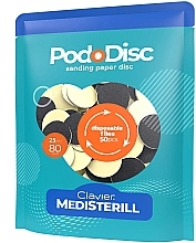 Fragrances, Perfumes, Cosmetics Replaceable Polishing Discs for Pedicure L 80/25 mm, 50 pcs. - Medisterill PodoDisc Clavier