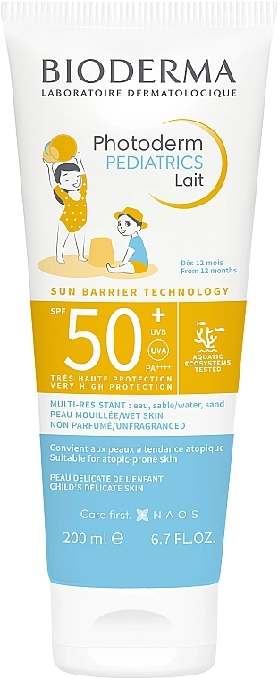 Kids Sun Protection Face & Body Milk - Bioderma Photoderm Pediatrics Lait SPF50+ — photo N1