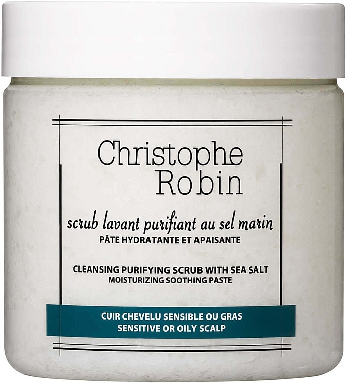 Sea Salt Scalp & Hair Scrub - Christophe Robin Cleansing Purifying Scrub With Sea Salt — photo N2